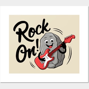 Rock On!! Cute Rock Music Pun Posters and Art